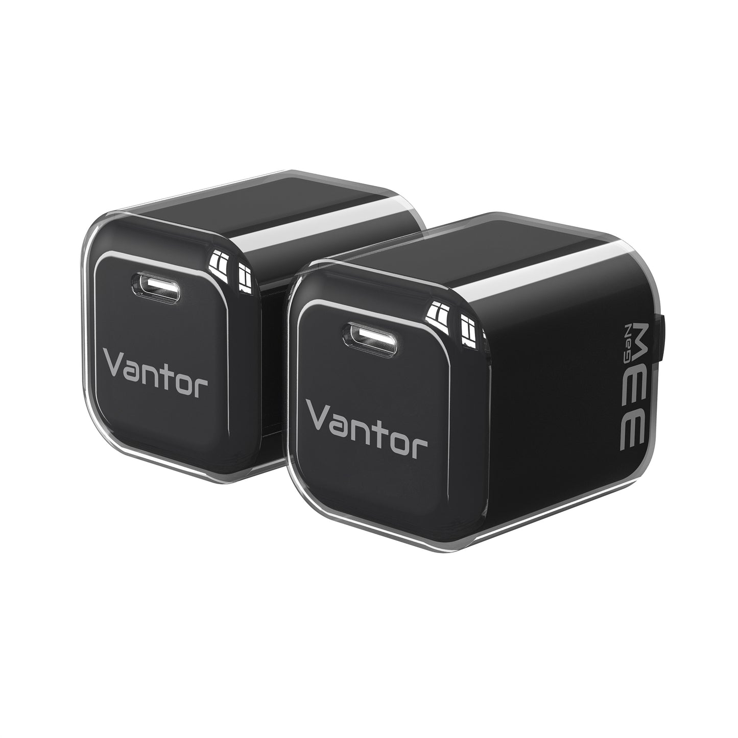 VANTOR 33W USB-C Fast Charger 2-Pack – PD GaN Compact Wall Charger for iPhone 15, iPad, Samsung, Pixel – Travel-Friendly Dual Set