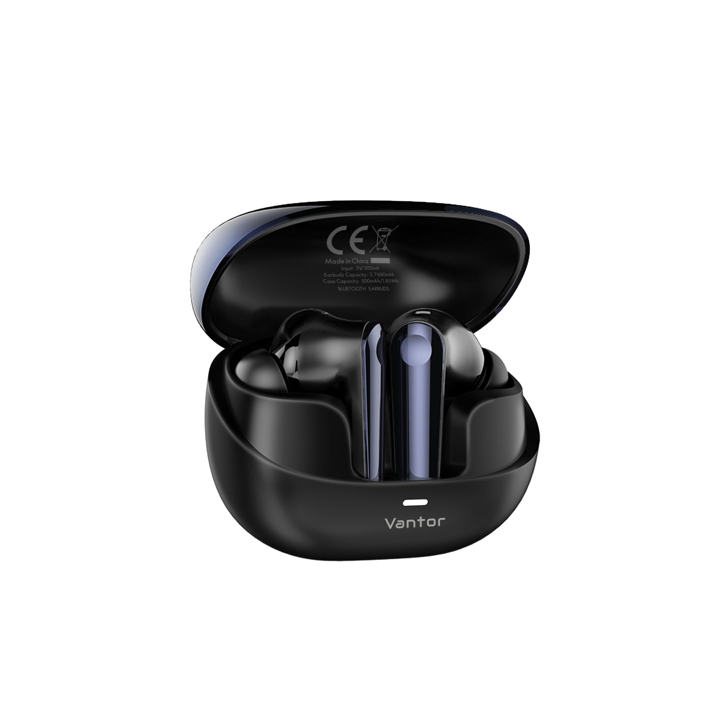 VANTOR SPHEREX Wireless Earbuds with ANC & ENC, 13mm Drivers, Bluetooth 5.3, 30H Playtime, Fast USB-C Charging, Transparency Mode, IPX4 Water Resistant, Deep Bass in-Ear Headphones with Mic – Black