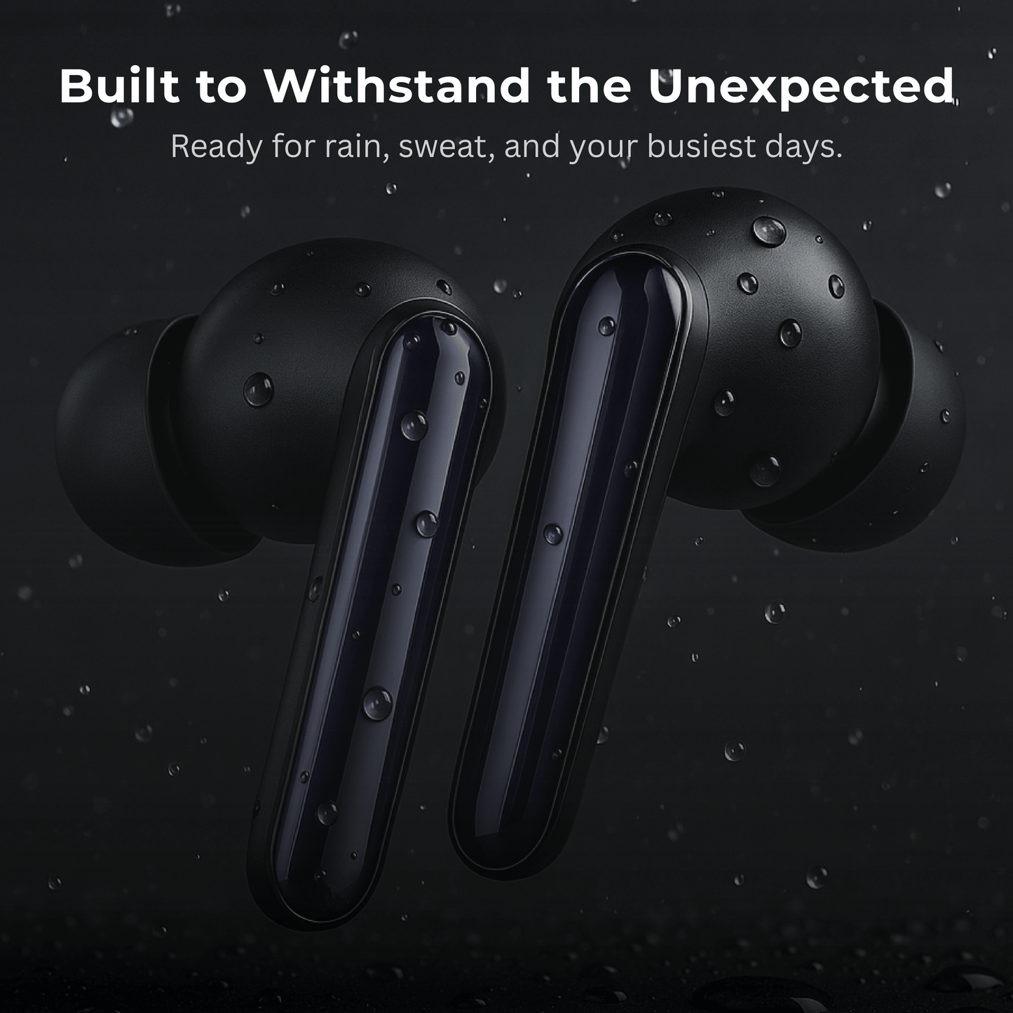 VANTOR SPHEREX Wireless Earbuds with ANC & ENC, 13mm Drivers, Bluetooth 5.3, 30H Playtime, Fast USB-C Charging, Transparency Mode, IPX4 Water Resistant, Deep Bass in-Ear Headphones with Mic – Black