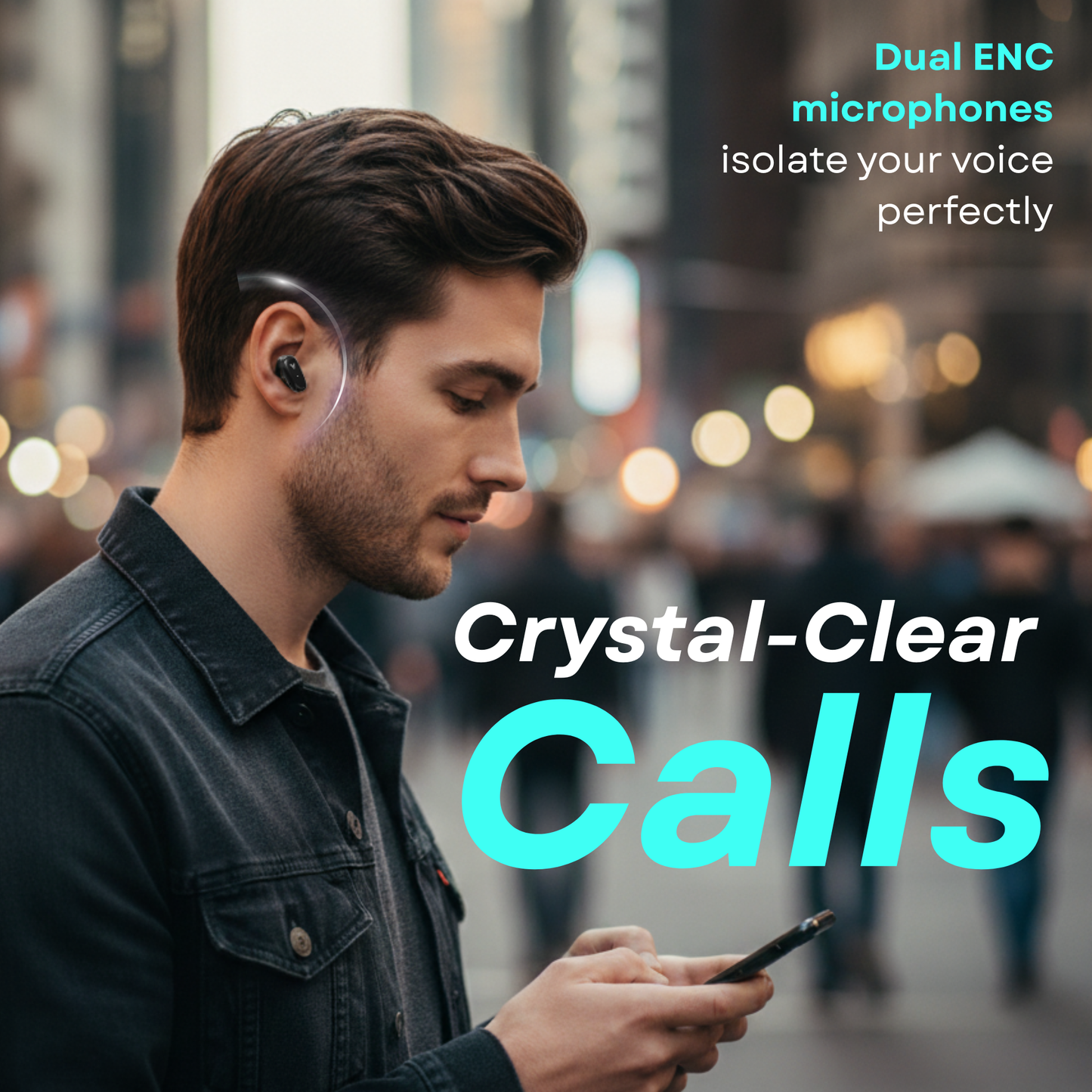 VANTOR StealthBuds – Metal Wireless Earbuds, Bluetooth 6.0 In-Ear Headphones with ENC Noise Cancelling Mic, Deep Bass, 30H Playtime, Touch Controls, Secure Fit Earphones for Android & iPhone