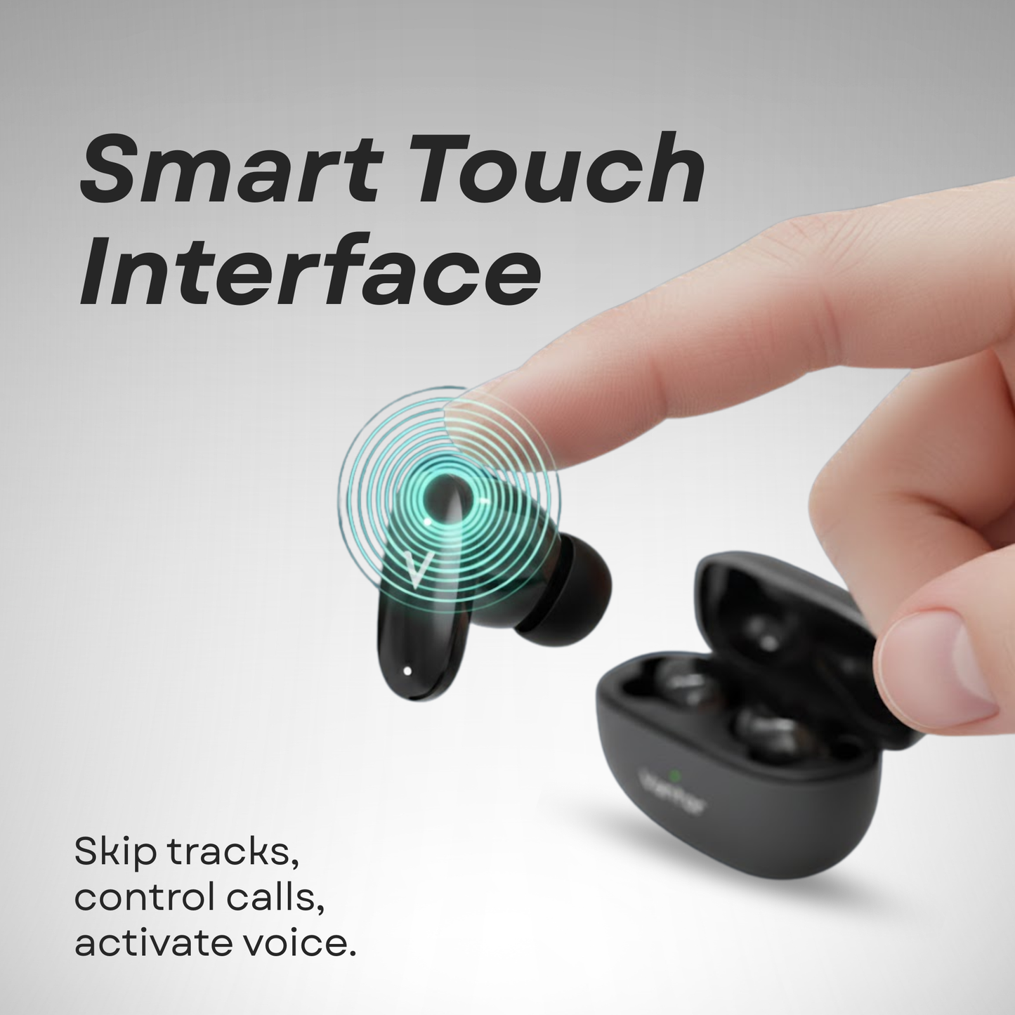 VANTOR StealthBuds – Metal Wireless Earbuds, Bluetooth 6.0 In-Ear Headphones with ENC Noise Cancelling Mic, Deep Bass, 30H Playtime, Touch Controls, Secure Fit Earphones for Android & iPhone