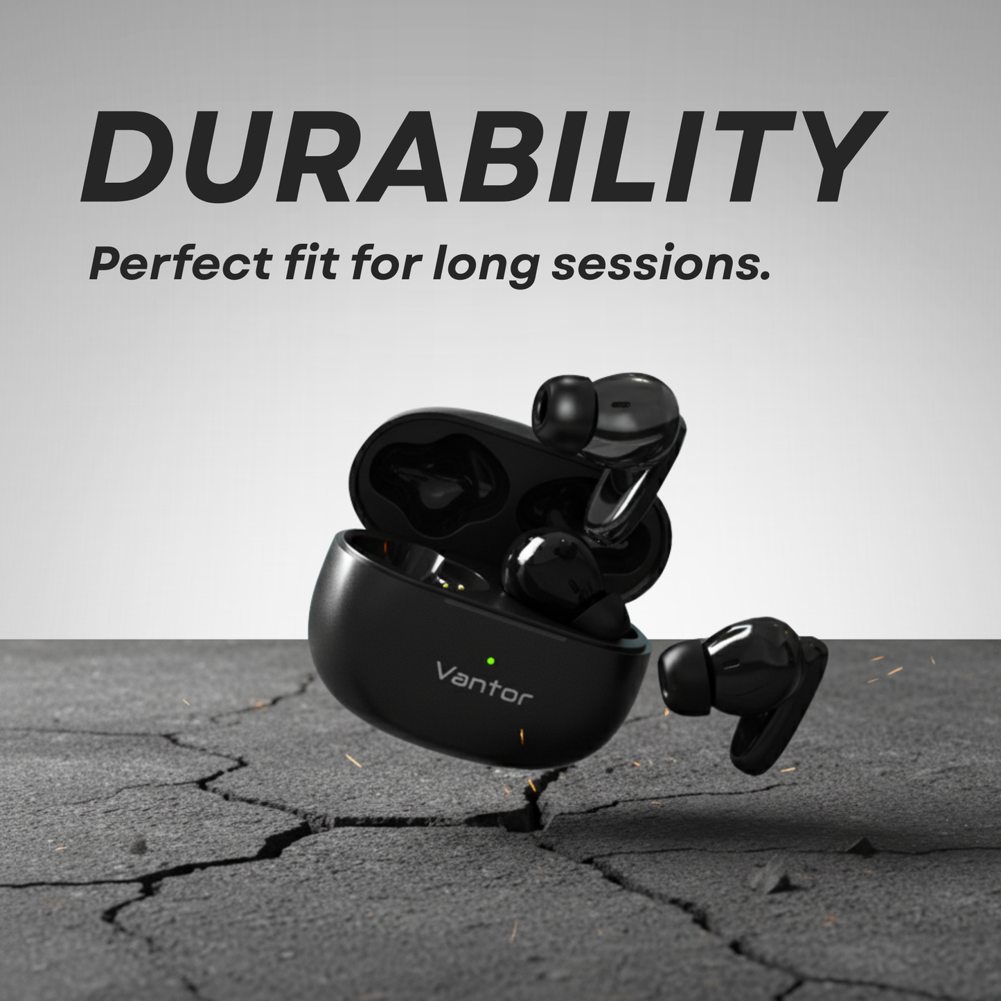 VANTOR StealthBuds – Metal Wireless Earbuds, Bluetooth 6.0 In-Ear Headphones with ENC Noise Cancelling Mic, Deep Bass, 30H Playtime, Touch Controls, Secure Fit Earphones for Android & iPhone