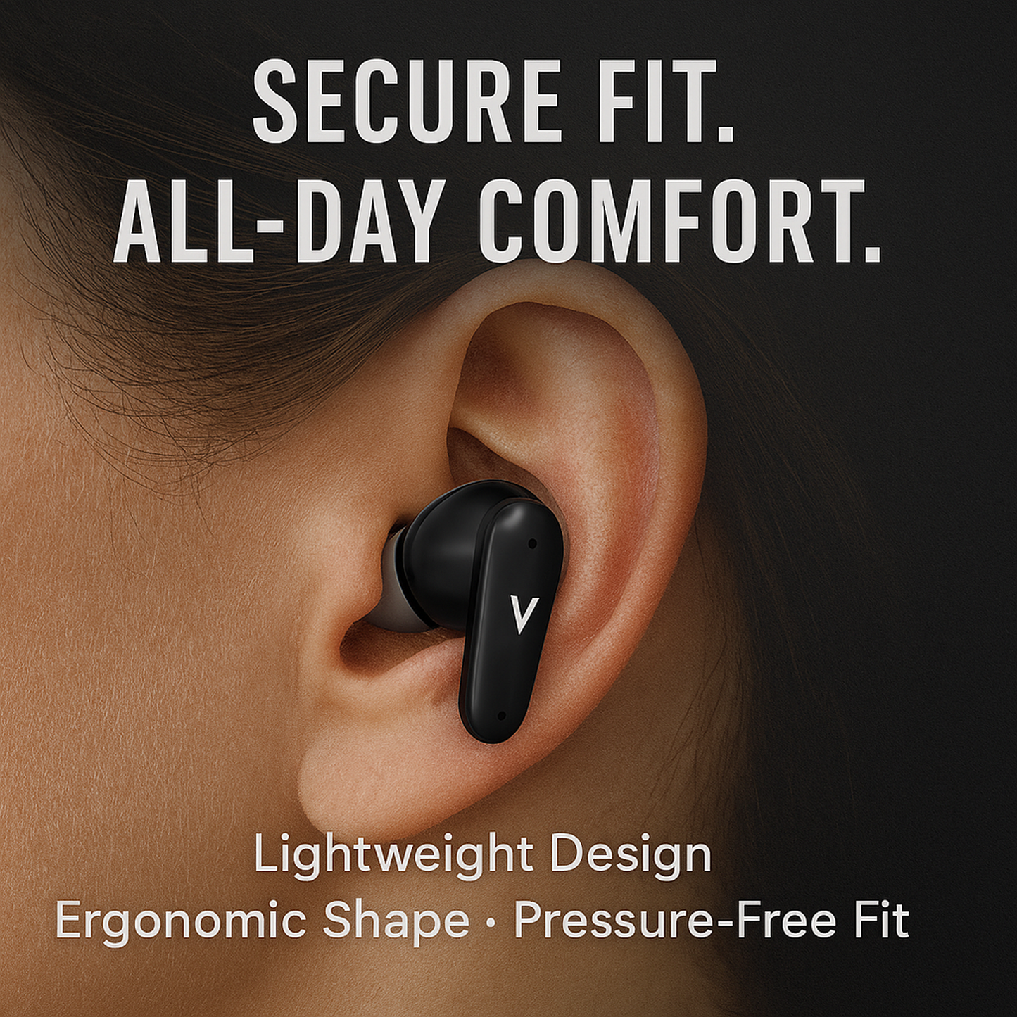 VANTOR StealthBuds – Metal Wireless Earbuds, Bluetooth 6.0 In-Ear Headphones with ENC Noise Cancelling Mic, Deep Bass, 30H Playtime, Touch Controls, Secure Fit Earphones for Android & iPhone