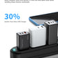 VANTOR 65W GaN Fast Charger 3-Port USB-C & USB-A – PPS PD Charger for MacBook, iPhone 15, Samsung, iPad, Switch – Compact Wall Adapter with Premium USB-C Cable, Multi-Device Charging